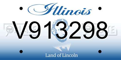 V913298 Illinois License Plate