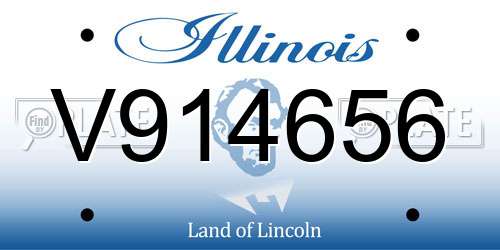 V914656 Illinois License Plate