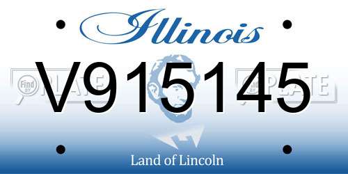 V915145 Illinois License Plate