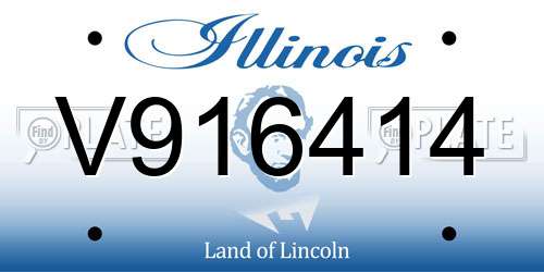 V916414 Illinois License Plate