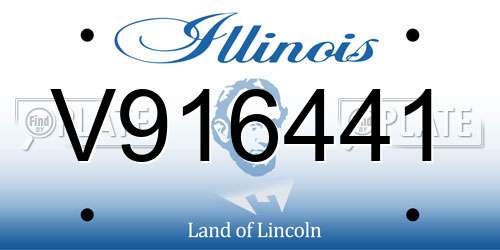 V916441 Illinois License Plate