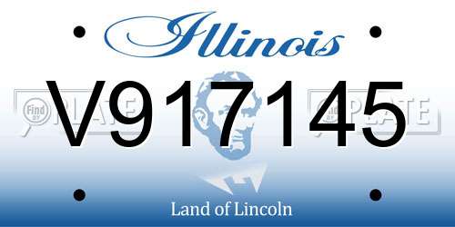 V917145 Illinois License Plate