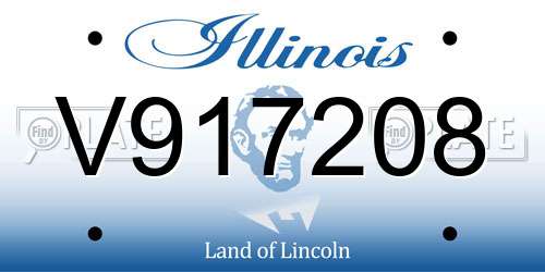 V917208 Illinois License Plate