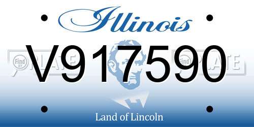 V917590 Illinois License Plate
