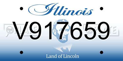 V917659 Illinois License Plate