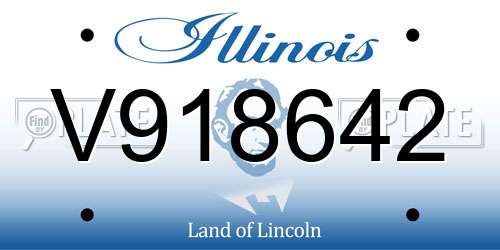 V918642 Illinois License Plate