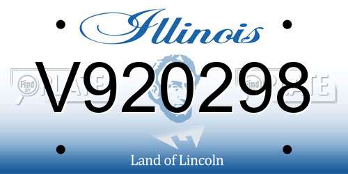 V920298 Illinois License Plate