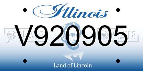 V920905 Illinois License Plate