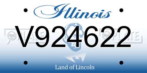 V924622 Illinois License Plate