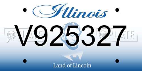 V925327 Illinois License Plate