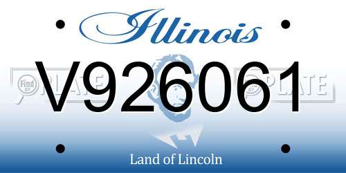 V926061 Illinois License Plate