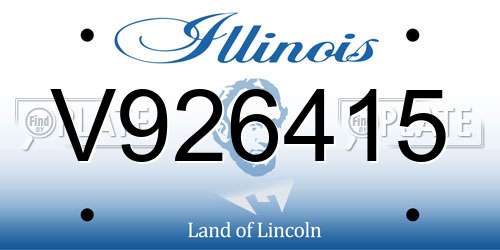 V926415 Illinois License Plate