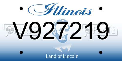 V927219 Illinois License Plate