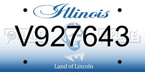 V927643 Illinois License Plate
