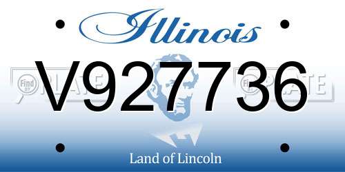 V927736 Illinois License Plate