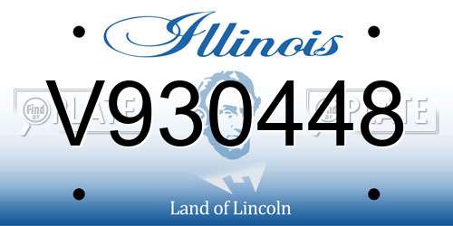 V930448 Illinois License Plate