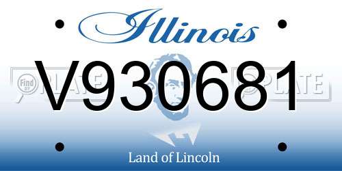 V930681 Illinois License Plate