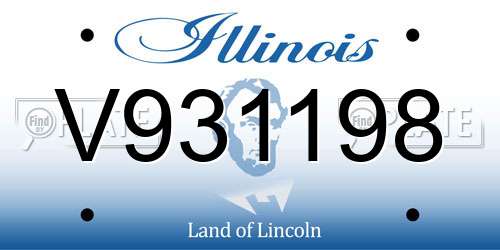 V931198 Illinois License Plate