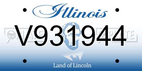 V931944 Illinois License Plate