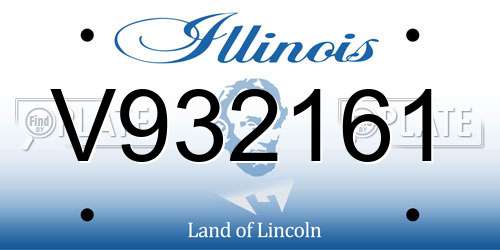 V932161 Illinois License Plate