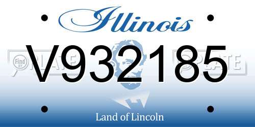 V932185 Illinois License Plate