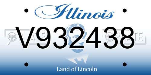 V932438 Illinois License Plate
