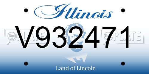 V932471 Illinois License Plate