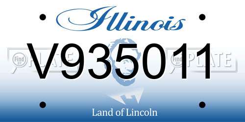 V935011 Illinois License Plate