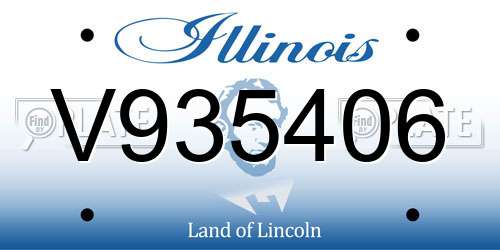 V935406 Illinois License Plate
