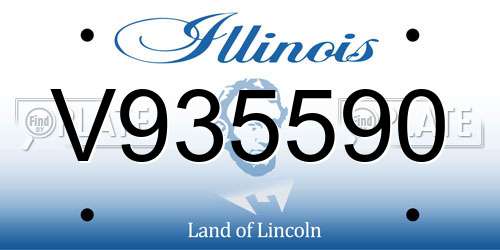V935590 Illinois License Plate