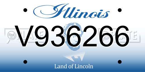 V936266 Illinois License Plate