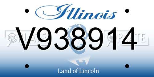 V938914 Illinois License Plate