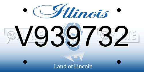 V939732 Illinois License Plate