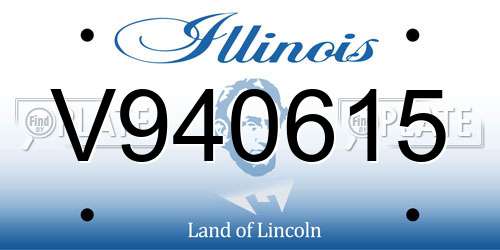 V940615 Illinois License Plate