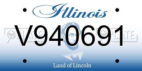 V940691 Illinois License Plate