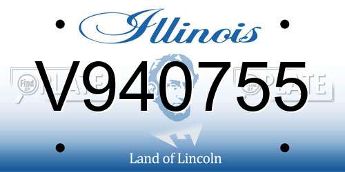 V940755 Illinois License Plate
