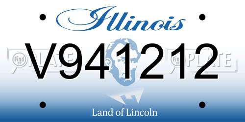 V941212 Illinois License Plate