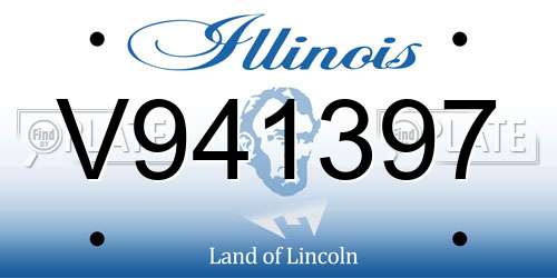 V941397 Illinois License Plate