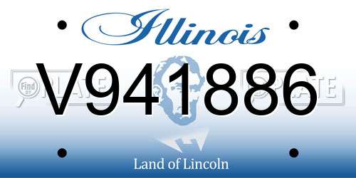 V941886 Illinois License Plate