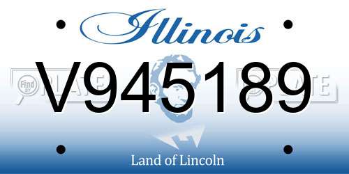 V945189 Illinois License Plate