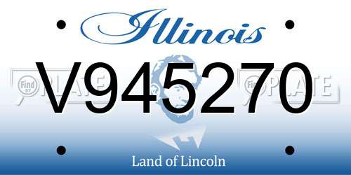 V945270 Illinois License Plate