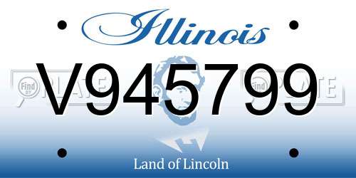 V945799 Illinois License Plate