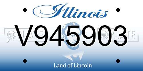 V945903 Illinois License Plate