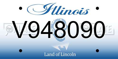 V948090 Illinois License Plate