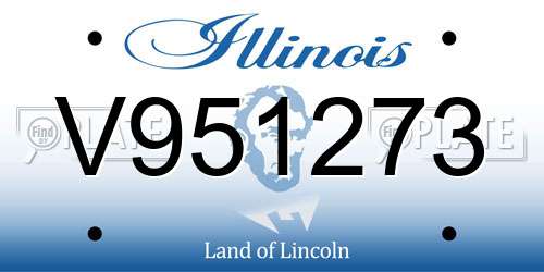 V951273 Illinois License Plate