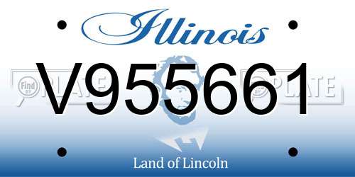 V955661 Illinois License Plate