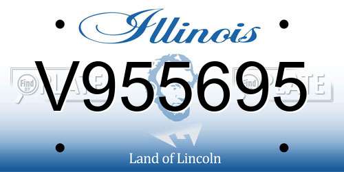 V955695 Illinois License Plate