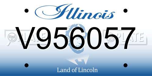 V956057 Illinois License Plate