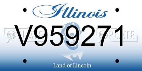 V959271 Illinois License Plate