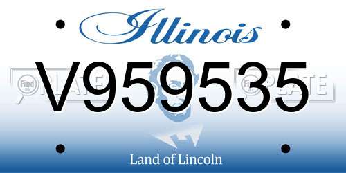V959535 Illinois License Plate